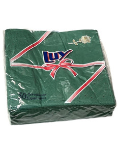 SERVILLETAS VERDE OSCURO LUY 40X40  PQTE.50 UND