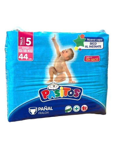 PAÑAL PASITOS 13-18 KG T.5 44 UND