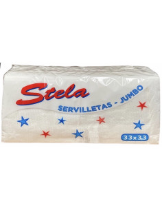 SERVILLETAS STELA BLANCAS DUPLO 140 UND