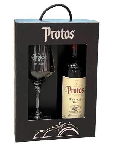 ESTUCHE VINO PROTOS RESERVA + COPA