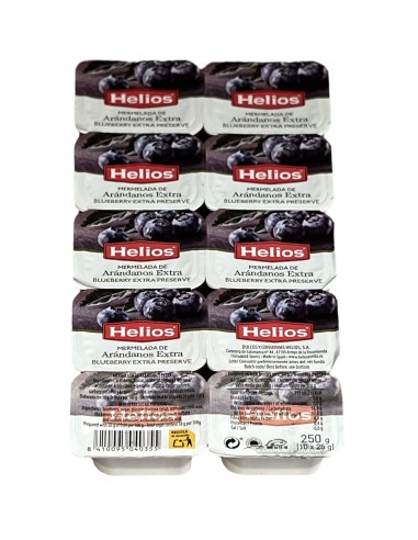 MERMELADA HELIOS ARANDANOS PORCIONES 10X25 G