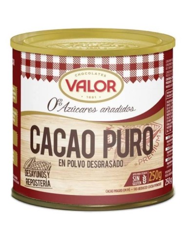 CACAO PURO VALOR 0% AZUCARES 250 G