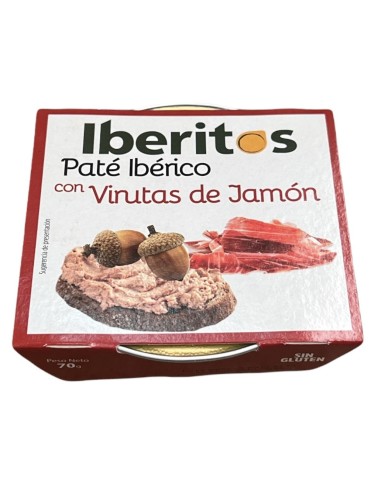 PATE IBERICO CON VIRUTAS DE JAMON IBERITOS 70 G
