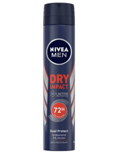 DESODORANTE NIVEA DRY IMPACT MEN SPRAY 72 H 200 ML