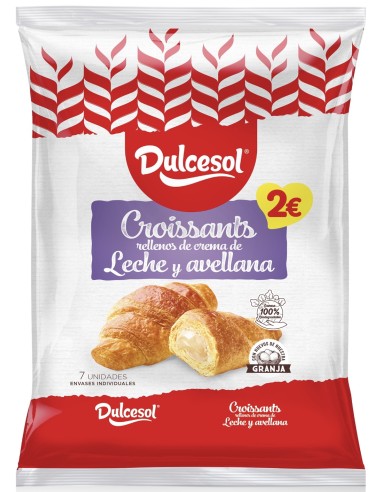 CROISSANTS DULCESOL LECHE Y AVELLANA 7 UND