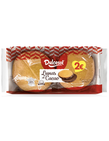 LUNAS AL CACAO DULCESOL 8 UND 220 G