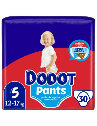 PAÑAL DODOT PANTS TALLA-5 PQT.30 UND
