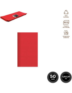 MANTEL ROJO TNT 1.20X1.20 CAJA 150 UND