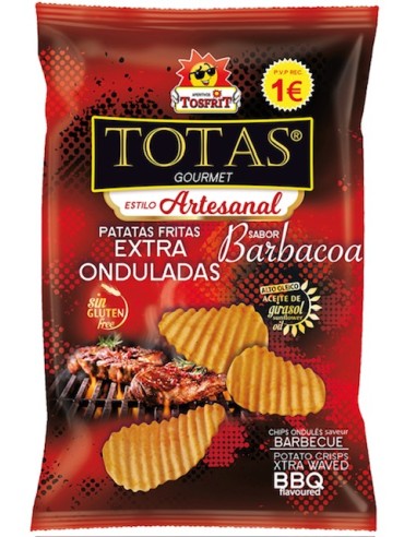 PATATAS FRITAS TOTAS EXTRA ONDULADAS BARBACOA 100 G