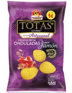 TOSFRIT PATATAS FRITAS TOTAS ONDULADAS JAMON 100 G PVP1