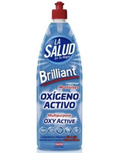 LIMPIADOR LA SALUD OXIGENO ACTIVO AZUL 1 LT
