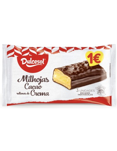 MILHOJAS CACAO DULCESOL RELLENAS DE CREMA 200 G