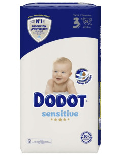 PAÑAL DODOT SENSITIVE TALLA 3 BOLSA 56 UND 6-10 KG