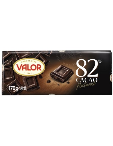 CHOCOLATE. VALOR NEGRO 82%  170 GRS