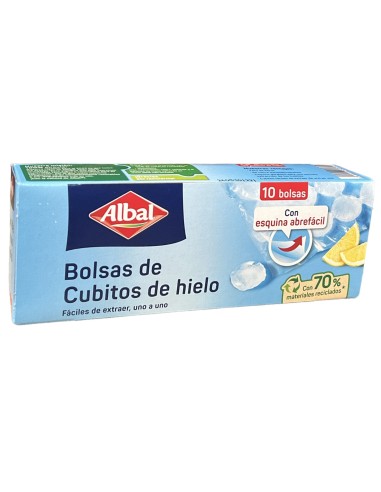BOLSA CUBITOS DE HIELO ALBAL 10 UND