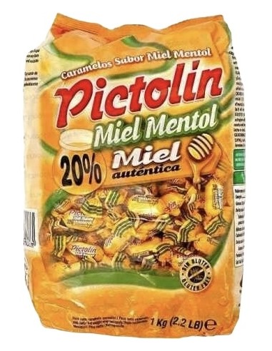 CARAMELO PICTOLIN MIEL MENTOL BOLSA 1 KG