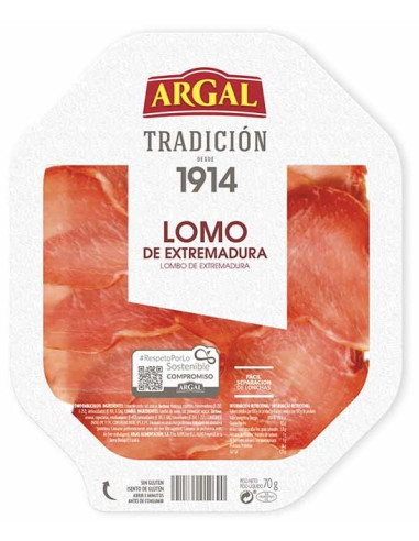 LOMO CURADO LONCHAS ARGAL PLATO 70 G