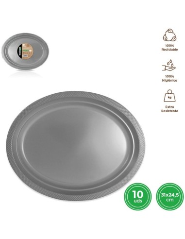 BANDEJA PLATA PREMIUM 31X24,5 CM 10 UND