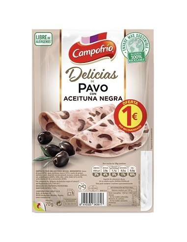 DELICIAS PAVO LONCH. CAMPOFRIO 70 GRS