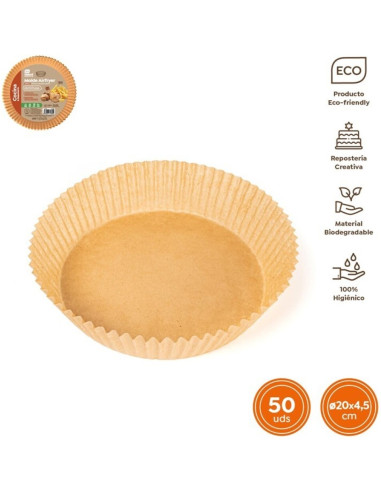 MOLDE PAPEL SILICONADO Ø20X4,5CM PACK-50 UND