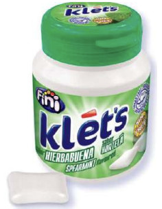 CHICLE KLET´S HIERBABUENA SIN AZUCAR 100 G
