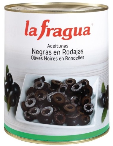 ACEITUNA NEGRA RODAJAS LA FRAGUA LATA 3 KG