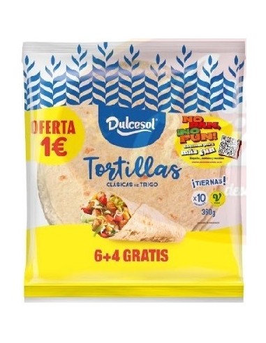 TORTILLAS CLASICAS DULCESOL 6+4 GRATIS