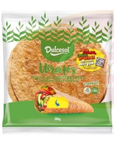 TORTILLAS MEDITERRANEAS DULCESOL 360 G X 6 UND