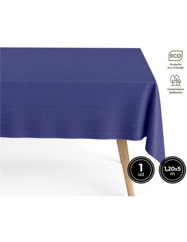 MANTEL ROLLO 5 METROS IMPERMEABLE AZUL MARINO 1.2X5 METROS