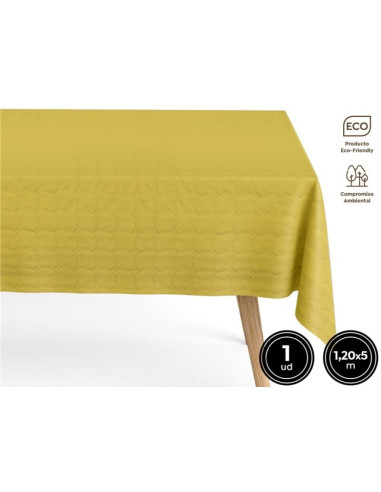 MANTEL ROLLO IMPERMEABLE AMARILLO 1.20X5 METROS