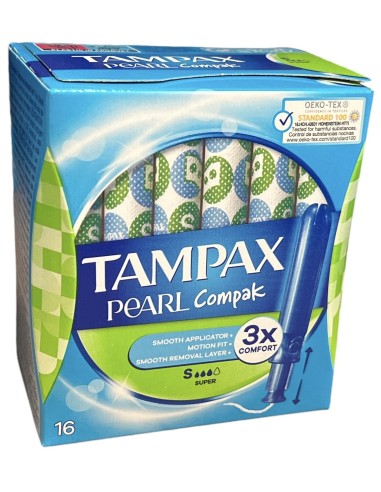 TAMPONES TAMPAX COMPACK PEARL SUPER 16 U