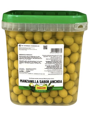 CUBO ACEITUNA MANZANILLA 2.6 KG