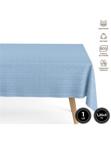 MANTEL AZUL BABY ROLLO IMPERMEABLE 1,20X5 METROS