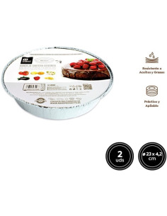 ENVASE ALUMINIO REDONDA Ø23X4,2CM 2 UND