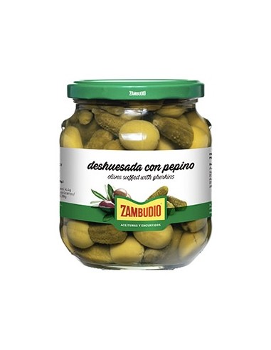 ACEITUNA DESHUESADA PEPINO TARRO 300 GR