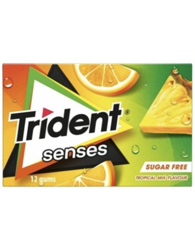 CHICLE TRIDENT SENSES 12 UND TROPICAL