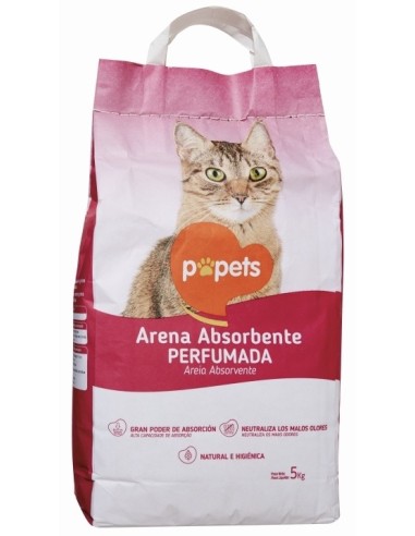 ARENA GATOS POPET PERFUMADA 5 KG