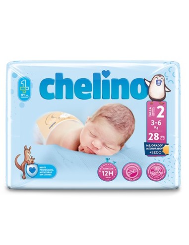 PAÑAL CHELINO T2 3-6 KG 28 UND