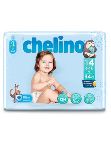 PAÑAL CHELINO T4 9-15 KG 34 UND