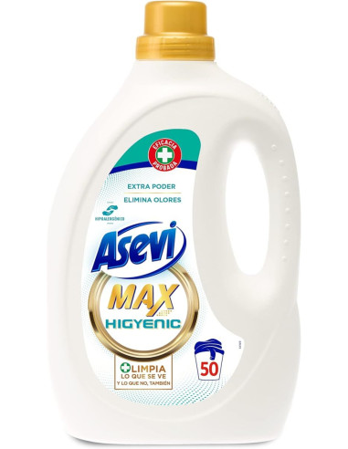 DETERGENTE ASEVI MAX HIGYENIC 50 LAVADOS