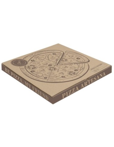 CAJA PIZZA 33X33X4CM KRAFT 100 UND