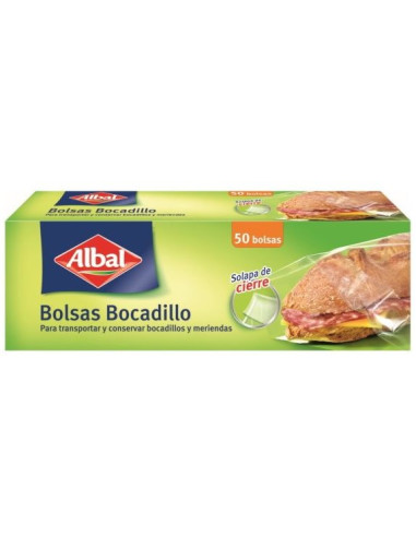 BOLSA BOCADILLO ALBAL 17X24  PQT 50 UND