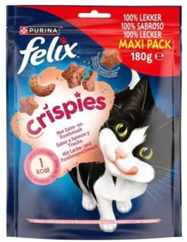 COMIDA GATOS FELIX SNACKS KRISPIES 180 G