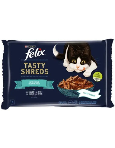 COMIDA GATOS FELIX TASTY PESCADO PK-4 X80 G