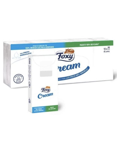 PAÑUELOS FOXY BOLSILLO CREMA PK-10