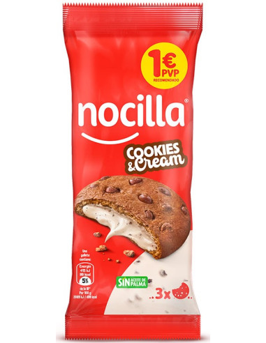 GALLETAS NOCILLA COOKIES COOKI&CREAM 60G PVP1