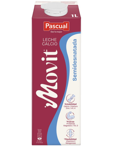 LECHE PASCUAL CALCIO BRIK 1 L SEMIDESNATADA