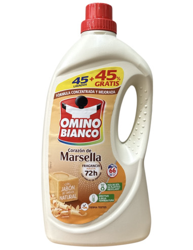 DETERGENTE LIQUIDO OMINO BIANCO 2640 ML 66 LAV.
