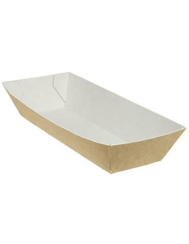 BARQUETA CONICA HOT DOG KRAFT 212X64X32 MM CAJA 500 UND