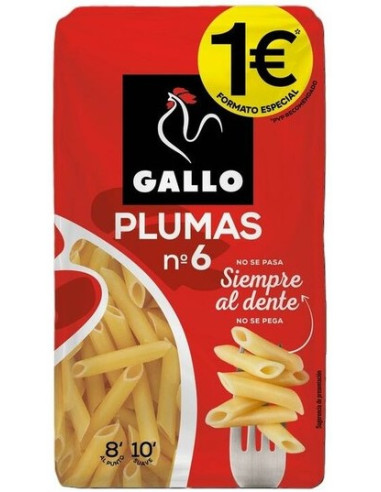 PASTA GALLO PLUMAS Nº6 400 G PVP1
